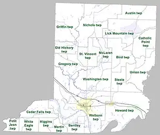 Kaart van Conway County