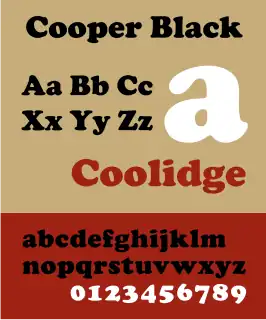 Voorbeeld van Cooper Black