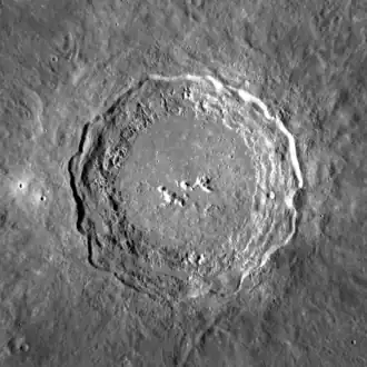 Copernicus gefotografeerd door Lunar Reconnaissance Orbiter