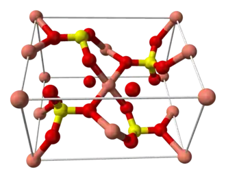 eenheidscel koper(II)sulfaat ■&nbsp;Cu2+ ■&nbsp;S ■&nbsp;O