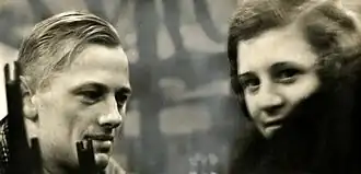 Cor Wals met echtgenote (1934).