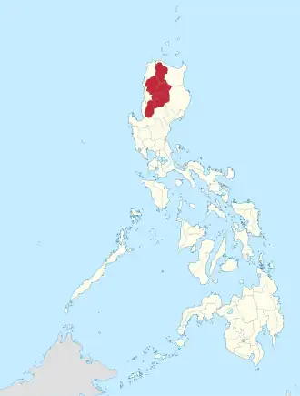 Locatie van de provincie Cordillera Administrative Region