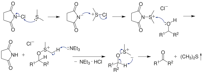 Reactiemechanisme van de Corey-Kim-oxidatie