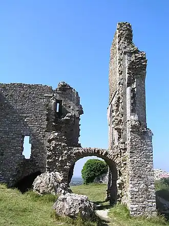 Corfe Castle, waaromheen de verhalen zich afspelen