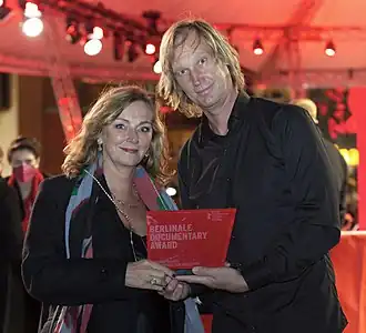 Corinne van Egeraat met Petr Lom (Berlinale 2022)