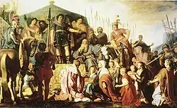 Pieter Lastman. Coriolanus en de Romeinse afgezanten, detail. 1622.[5]