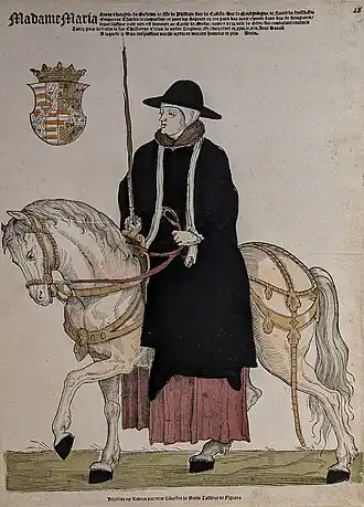 Ruiterportret van Maria van Hongarije