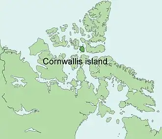 Kaart van Cornwalliseiland