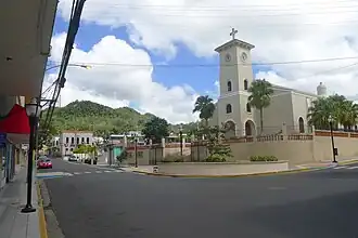 De katholieke kerk La Sagrada Familia in Corozal