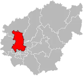 Locatie van het kanton