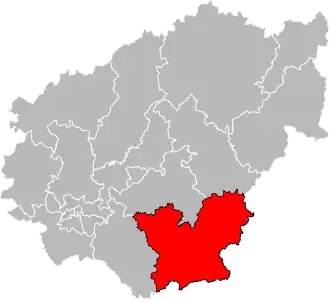 Locatie van het kanton