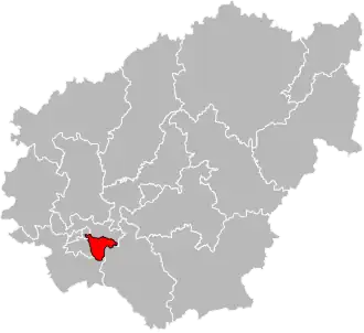 Locatie van het kanton