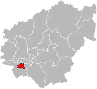 Locatie van het kanton