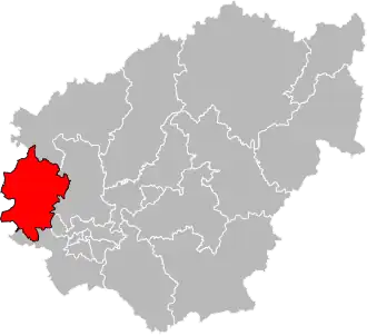 Locatie van het kanton