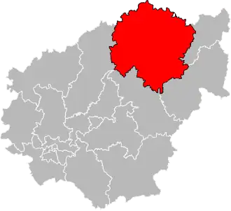 Locatie van het kanton