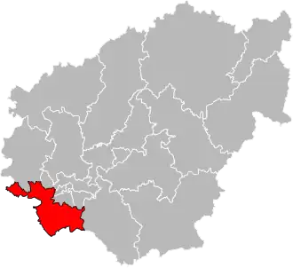 Locatie van het kanton