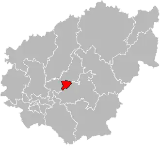 Locatie van het kanton