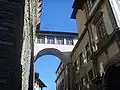 Overbrugging van de via della Ninna tussen het Palazzo Vecchio et de Uffizi.