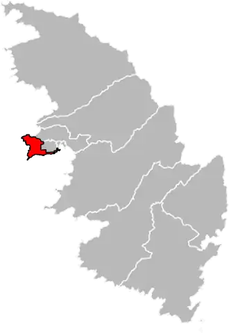 Locatie van het kanton