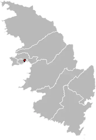 Locatie van het kanton