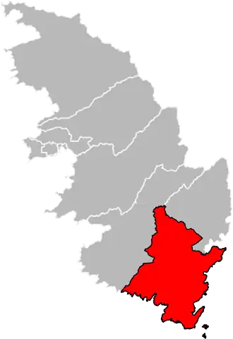 Locatie van het kanton