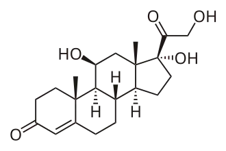 Structuurformule van cortisol