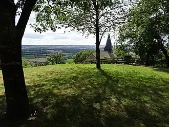 Landschap met kerk Saint-Pierre