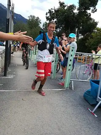Courtney Dauwalter op de Ultra-Trail du Mont-Blanc 2019.