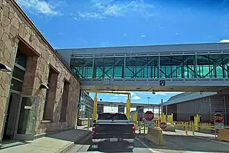 Grensovergang naar de VS bij Coutts