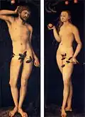 Lucas Cranach de Oude: Adam en Eva