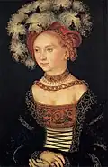 Lucas Cranach de Oude: Portret van een vrouw