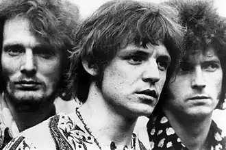 Cream in 1966. V.l.n.r. Ginger Baker, Jack Bruce en Eric Clapton