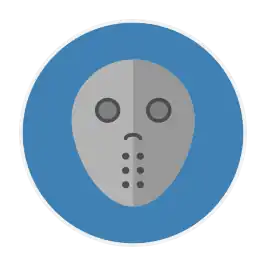 Genrelogo voor slasherfilms met het ijshockeymasker uit de Friday the 13th (franchise)