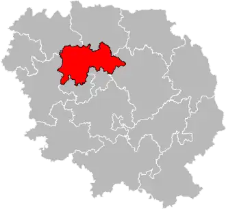 Locatie van het kanton