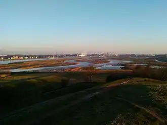 De nieuwe Crezéepolder gezien vanuit de Gorzen