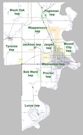Kaart van Crittenden County