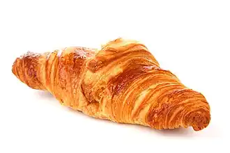 rechte croissant met margarine