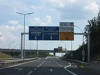 Knooppunt gezien komende vanaf de A7