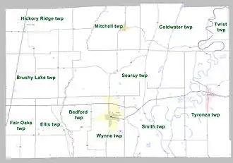 Kaart van Cross County
