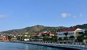 Crown Mountain gezien vanaf Charlotte Amalie