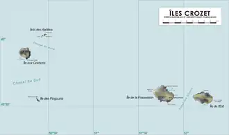 Kaart van Îles Crozet