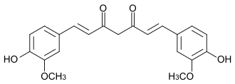 Structuurformule van curcumine (ketovorm)