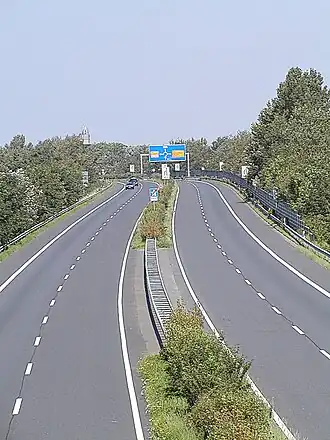 Het einde van de A27 bij Cuxhaven. (2007)