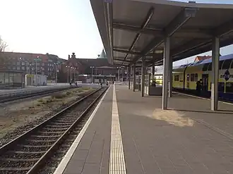 Station Cuxhaven (na de sloop van het oude stationsgebouw in 2013)