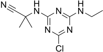 Structuurformule van cyanazine