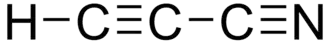 Structuurformule van cyanoacetyleen