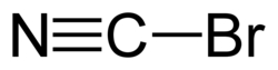 Structuurformule van cyanogeenbromide