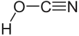 Structuurformule van cyaanzuur