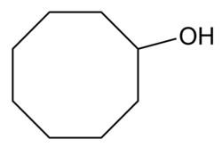 Structuurformule van cyclo-octanol