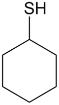 Structuurformule van cyclohexaanthiol